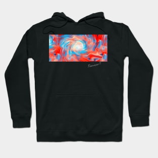 Abstract Portal in Orange and Blue Hoodie